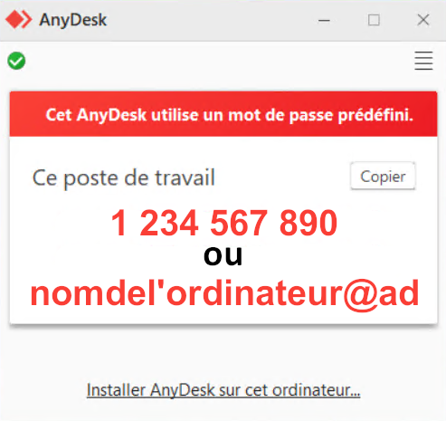 Exemple AnyDesk